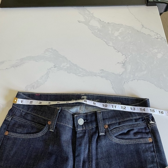 7 For All Mankind Jagger Boot Cut  Jeans size 27 dark blue wash - Picture 9 of 16